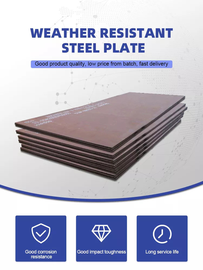 ASTM Corten A Steel Plate 10mm Thick Hot Rolled Corten Steel Sheet