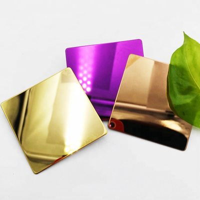 1% Tolerance Golden Mirror SS Sheet 8K Polishing 201 304 316